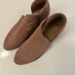 Lucky Brand Women's Suede Ankle Booties in Pink